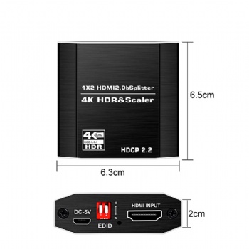 SWSP07,HDMI 2.0 Version Splitter 1 in 2 out for two monitors,