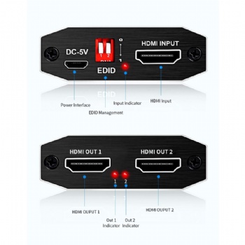 SWSP07,HDMI 2.0 Version Splitter 1 in 2 out for two monitors,