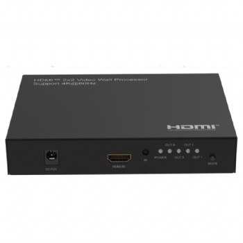 SWVW04，HDMI 2.0 4K Version 2x2 Video wall controll 2x2,1x4,4x1, 3x1,1x3 modeer