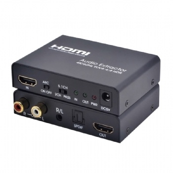 SWAU07，HDMI 2.0 Audio Extractor support 18G,HDCP 2.2 with SPDIF and Analog audio output with ARC