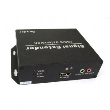 SWEX05,2-20KM HDMI Fiber Extender with IR and RS232 pass through, support audio line in and audio extraction