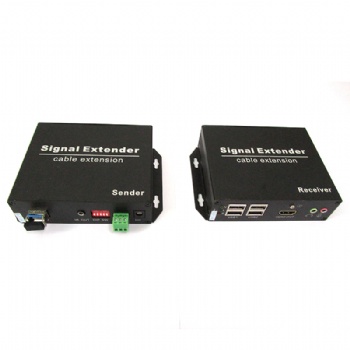 SWEX06,2-20KM HDMI KVM Extender over Fiber with IR and Pass through,