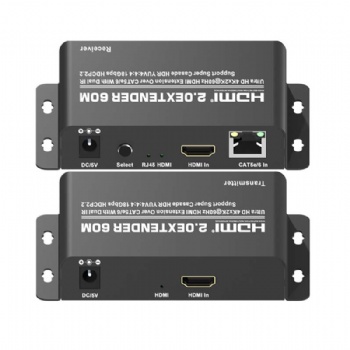 SWEX13,HDMI 2.0 version 60M HDMI extender with Looping HDMI output and BI-directional IR2