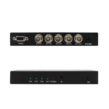 SWSD07,SDI Switch 4x1 support 1080P with RS232 control