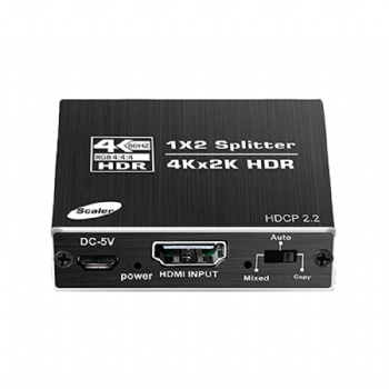 SWSP07B,HDMI 2.0 Splitter 1 in 2 out for two monitors with Scaler function