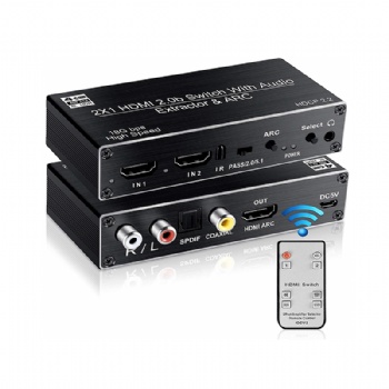 SW04, HDMI 2.0 version Switch 2x1 support ARC and audio Extraction