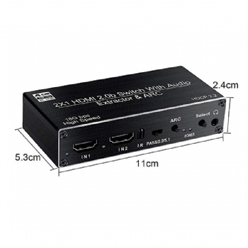 SW04, HDMI 2.0 version Switch 2x1 support ARC and audio Extraction