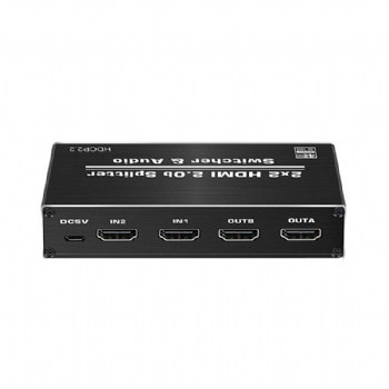 SW04B，HDMI switcher splitter 2 in 2 out with audio extraction