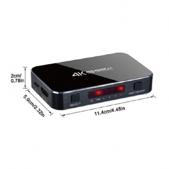 SW06B,HDMI 2.0 version 4x1 HDMI Switch Support Audio extraction and ARC