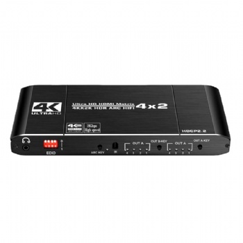 SWMX42B, HDMI 2.0 Matrix 4x2 support Audio Extraction and ARC