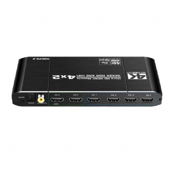 SWMX42B, HDMI 2.0 Matrix 4x2 support Audio Extraction and ARC