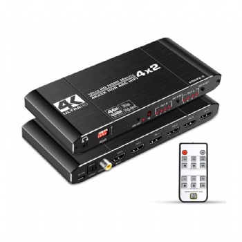 SWMX42B, HDMI 2.0 Matrix 4x2 support Audio Extraction and ARC