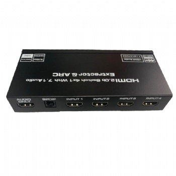 SW06C，HDMI 2.0 Switch 4x1 support ARC and audio extraction support 7.1 CH