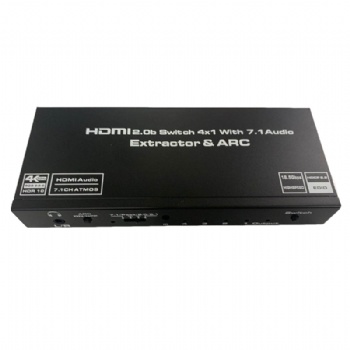 SW06C，HDMI 2.0 Switch 4x1 support ARC and audio extraction support 7.1 CH