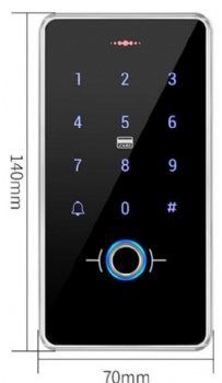 ABS Material Touch Screen and Fingerprint Stand Alone Access Controller with EM Reader