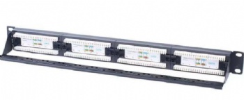SWTECH 24 Ports Cat6 Patch Panels with Cable Holder SW-PP24B