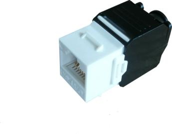 UTP 180 Degree cat6e Toolless Half white and Black Keystone Jack
