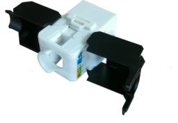 UTP 180 Degree cat6e Toolless Half white and Black Keystone Jack