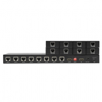 SWSP11,50M 1x8 HDMI Splitter over UTP cable support 1080P ,3D with HDMI looping output